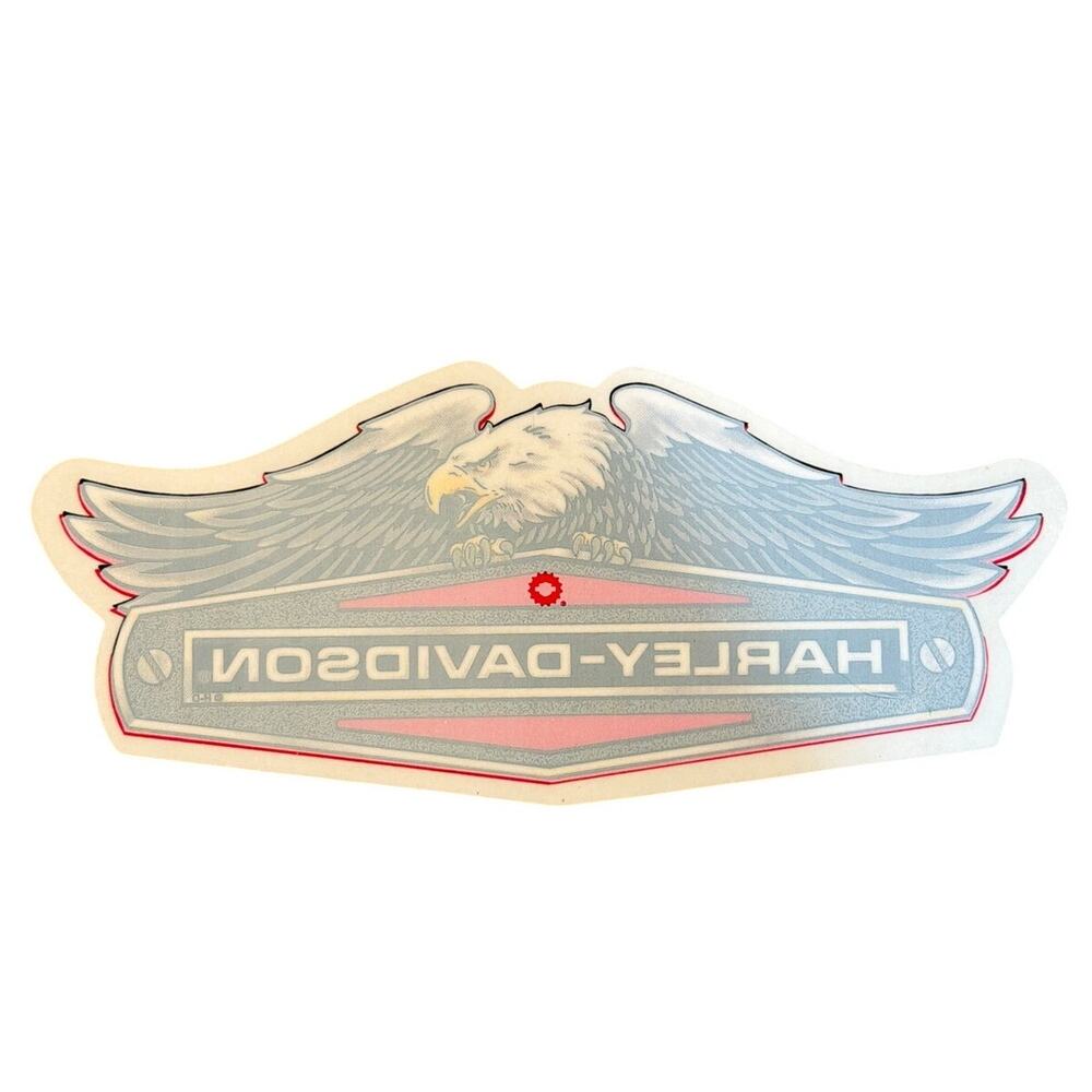 Harley-Davidson Flipped Reversed Mirror Sticker decal motorcycle biker 7.5"